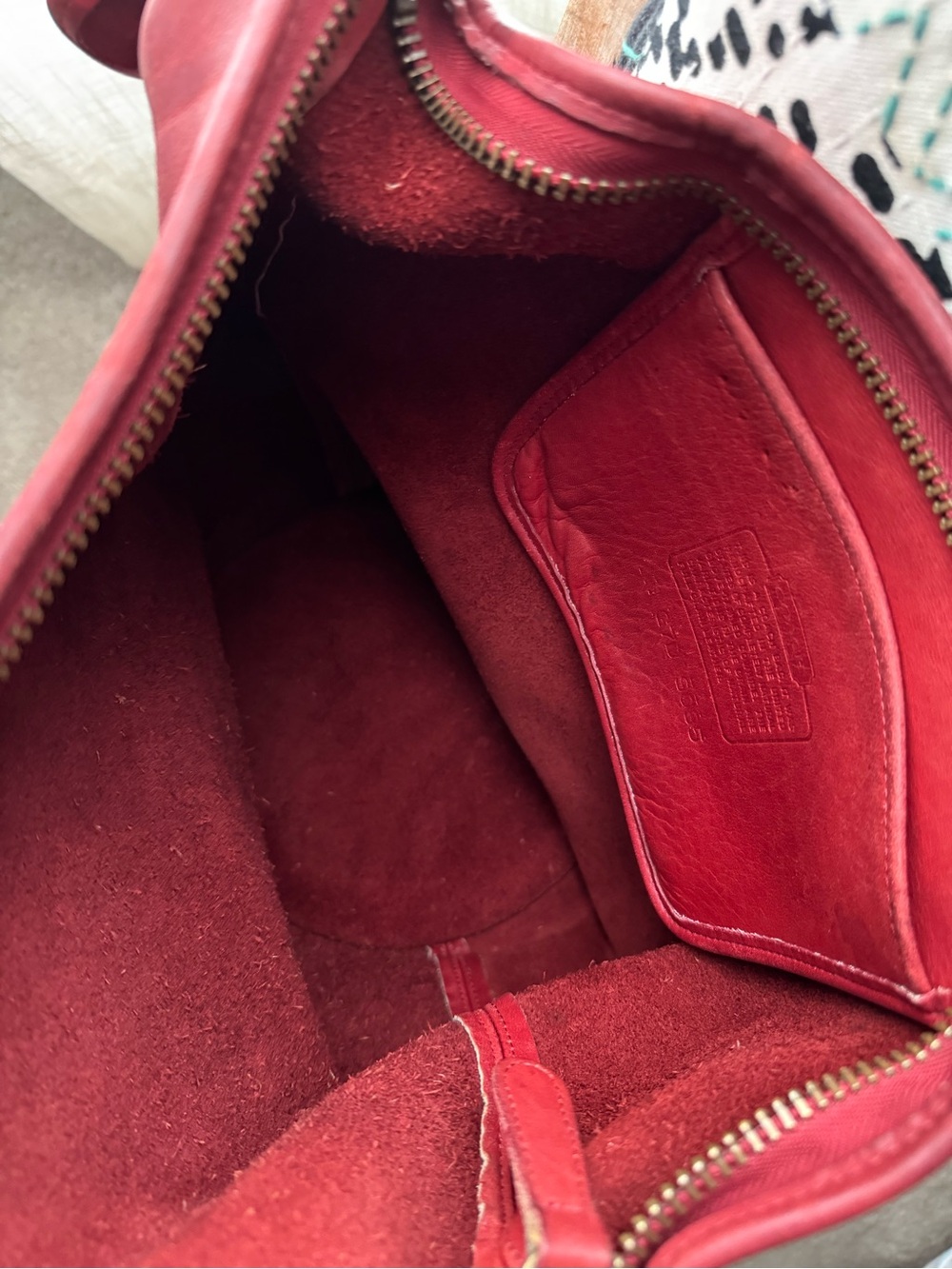 Vintage COACH 9085 XL Duffle Sac Feed Bag RED ❤️‍🔥 - Picture 7 of 11